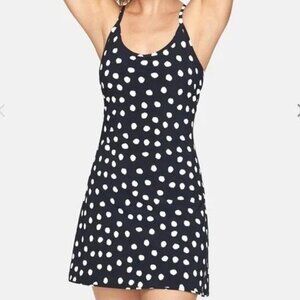 Outdoor Voices Exercise Dress - Black Polka Dot